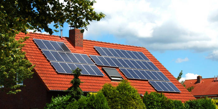 Solaranlage privates Einfamilienhaus